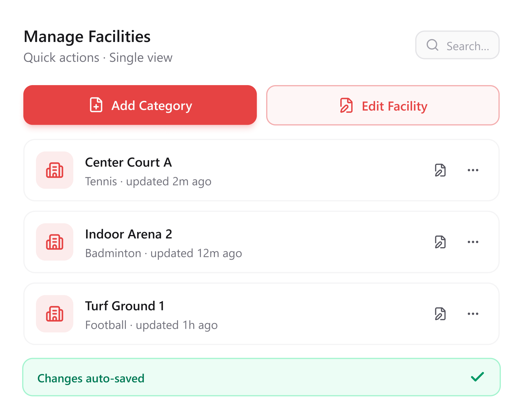Actions and control card