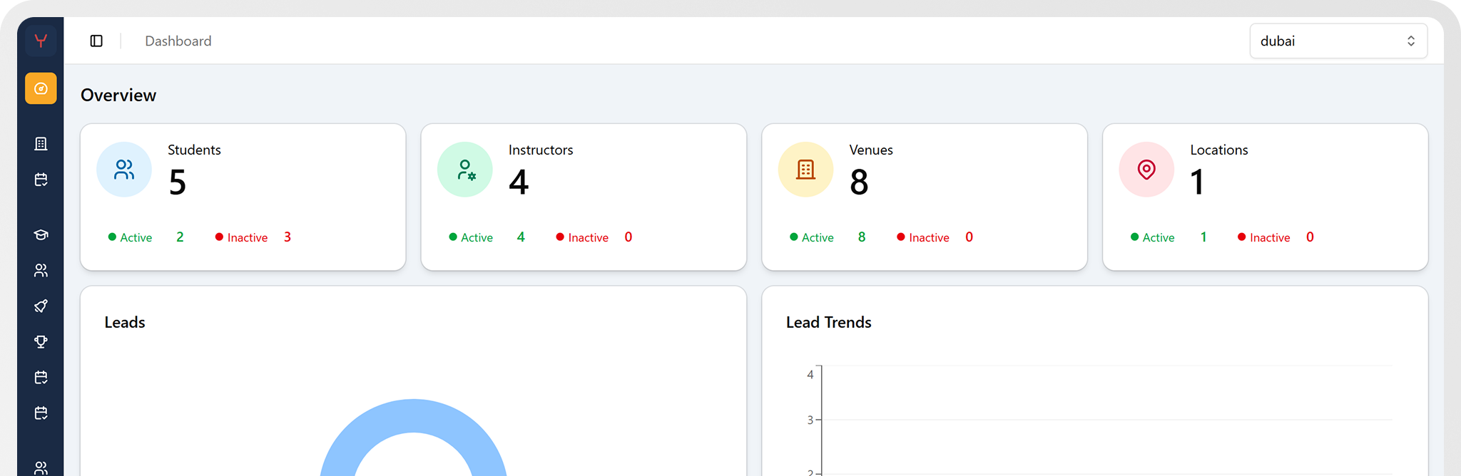 Sportdesk dashboard preview